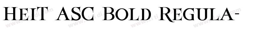 HeiT ASC Bold Regula字体转换